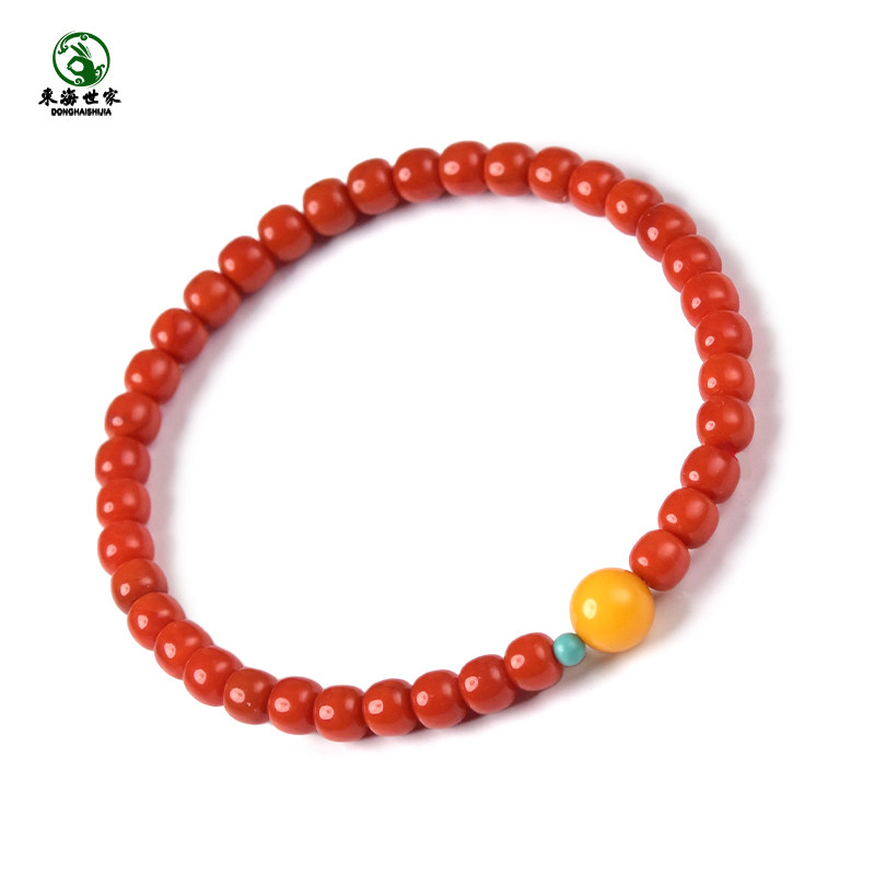 南红手链女男满肉老型珠东海水晶玉石手工直切散珠红玛瑙蜜蜡手串,淘宝优惠券,粉丝福利购,淘宝优惠卷