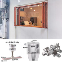 Partition folding doors and windows universal hanging wheels complete set of five gold accessories Kitchen Balcony Linkage push-pull concealed hanging slide track