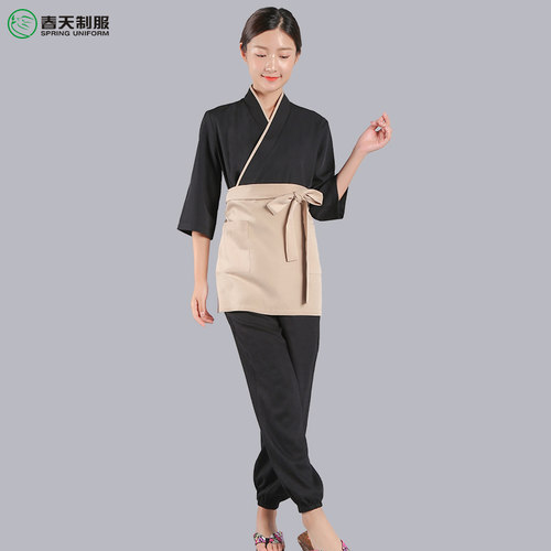 春季日料店工作装韩式餐厅男女服务员工作服寿司店日式和风料理服 - 图0