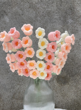 风铃花永生花束手工钩织礼物