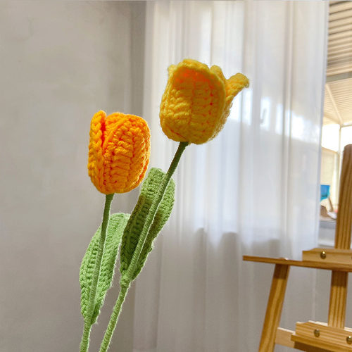 张小昕毛线手工diy材料包向日葵钩织编织钩针教师节礼物仿真花束 - 图2