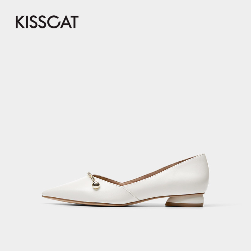 接吻猫2020年秋季新款简约平底鞋 kisscat单鞋