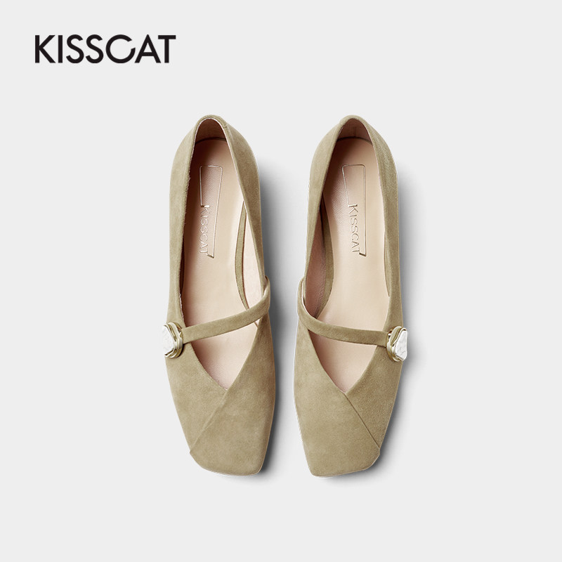 接吻猫2020年秋季新款时髦简约单鞋 kisscat单鞋