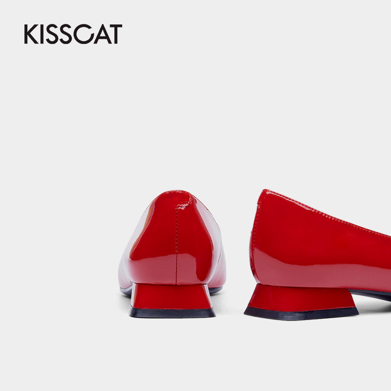 接吻猫2020秋新款蝴蝶结仙女风单鞋 kisscat单鞋