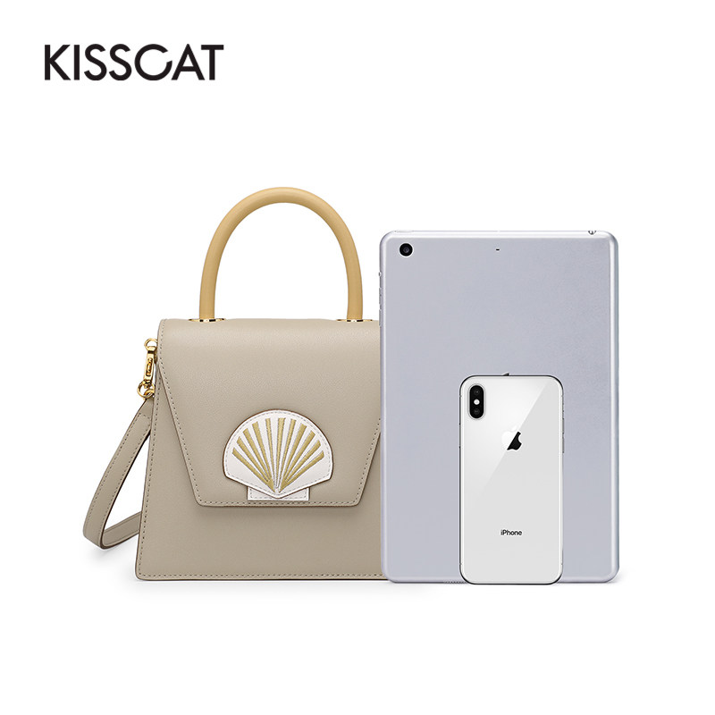 接吻猫春秋季新款优雅风琴包斜挎包 kisscat女士包袋