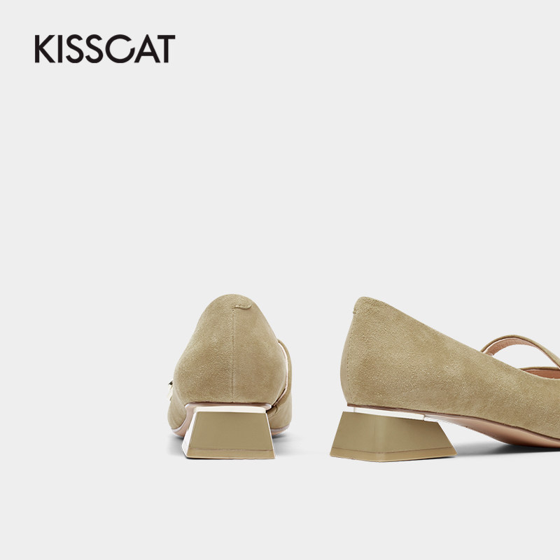 接吻猫2020年秋季新款时髦简约单鞋 kisscat单鞋