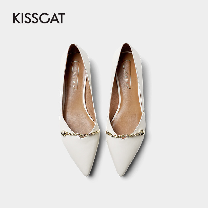 接吻猫2020年秋季新款简约平底鞋 kisscat单鞋