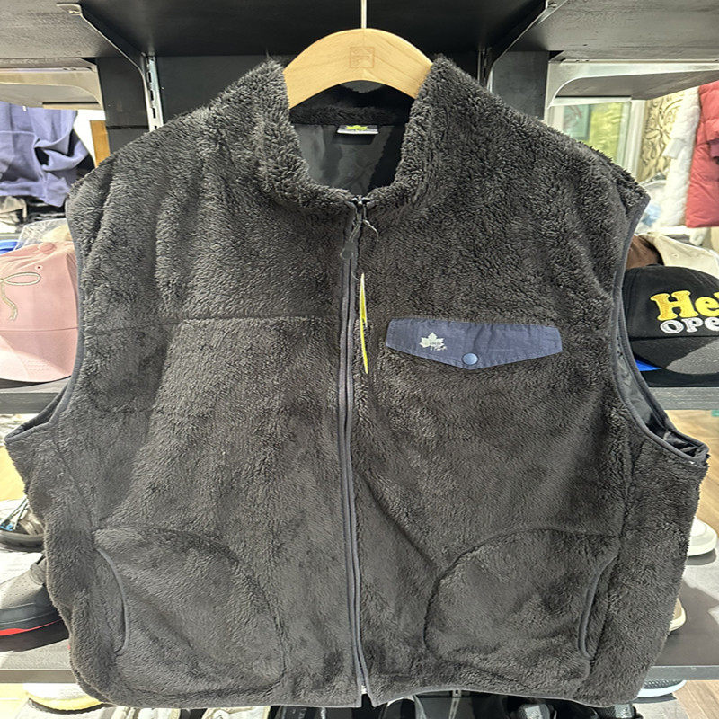外贸原单秋冬新款潮牌男女式户外珊瑚绒保暖立领宽松休闲背心马甲,淘宝优惠券,粉丝福利购,淘宝优惠卷