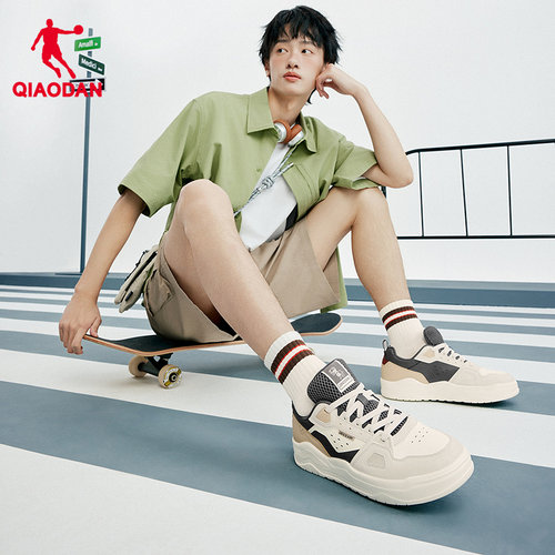 乔丹百搭男子板鞋2025年冬季新品商场同款男款休闲鞋子撞色皮面 - 图2