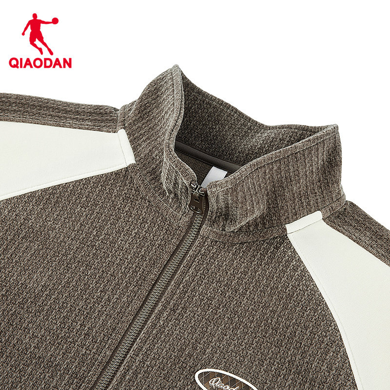 乔丹针织开衫女士冬季新款商场同款雪尼尔时尚拼接潮流外套上衣,淘宝优惠券,粉丝福利购,淘宝优惠卷