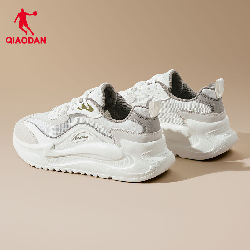 乔丹休闲鞋女网革拼接运动鞋2026春季新款厚底增高老爹鞋轻便鞋子,淘宝优惠券,粉丝福利购,淘宝优惠卷