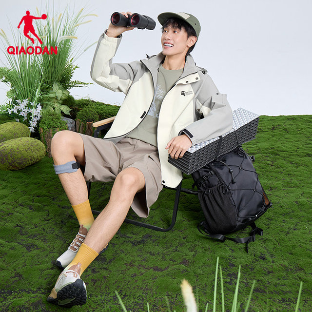 Jordan mesh windbreaker hood ທີ່ຖອດອອກໄດ້ທີ່ບໍ່ມີ fluorine ນ້ໍາ repellent