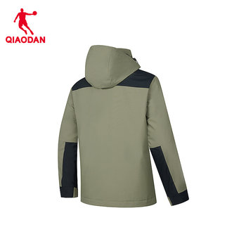 ຈີນ Jordan ກິລາກາງແຈ້ງ windproof windbreaker ຜູ້ຊາຍພາກຮຽນ spring ໃຫມ່ພູເຂົາ velvet hooded ໂຈມຕີຜູ້ຊາຍ jacket