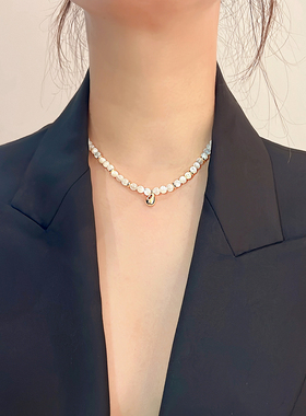 高级感天然气质时尚项链贝壳珠