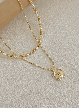 小众设计高级感法式复古珍珠项链