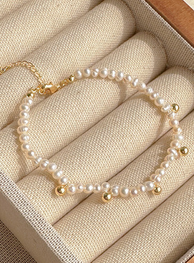 高级感轻奢复古气质淡水珍珠手链