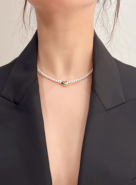 轻奢高级法式复古短款项链