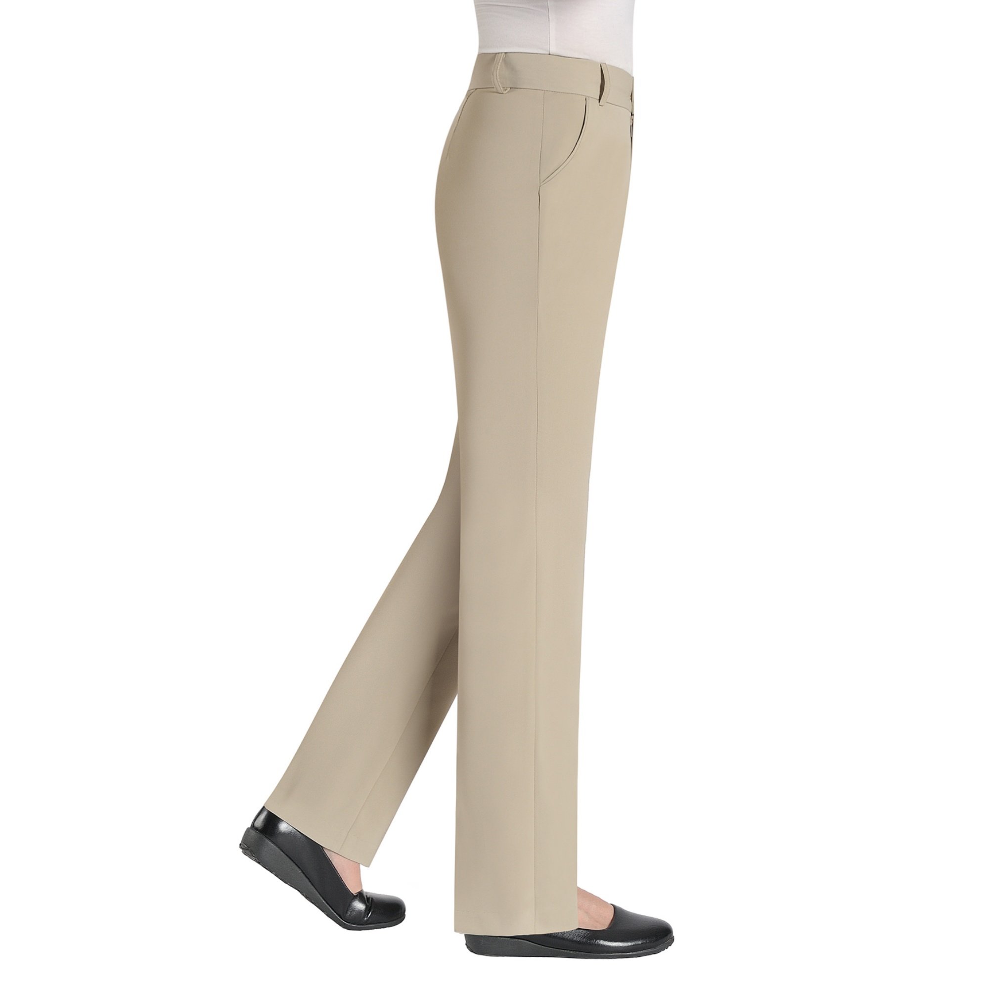 夏季新款米色中老年女装高腰直筒妈妈裤宽松大码女裤中年女西装裤,淘宝优惠券,粉丝福利购,淘宝优惠卷