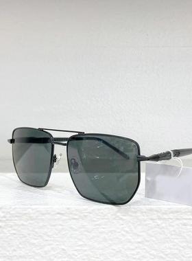 男女通用金属方形太阳眼镜0486S时尚简约遮阳墨镜防紫外线银蓝黑