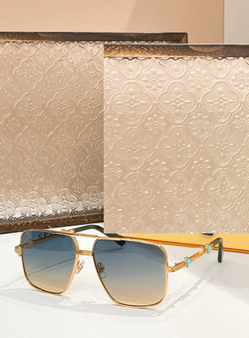时尚网红风遮阳墨镜金属方形男女