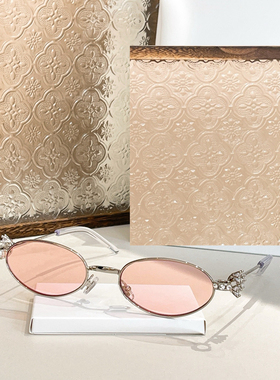 金属椭圆优雅镶钻遮阳墨镜男女款