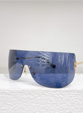 金属无框太阳眼镜54Y男女通用时尚个性遮阳墨镜挡风片防紫外线粉