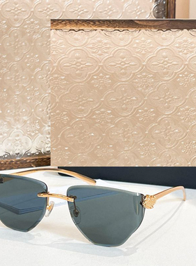 时尚多边形无框遮阳墨镜男女豹子