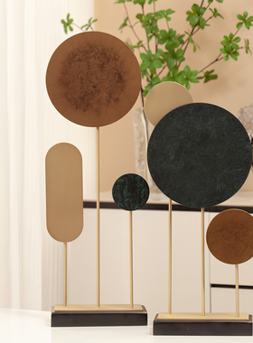 轻奢金属摆件客厅高级感工艺品