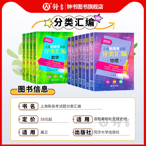2026上海新高考试题分类汇编语文数学英语物理化学高中地理历史生物思想政治等级考上海市高一高二高三一模卷汇编训练必刷题2025 - 图0
