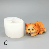 Трехмерная силиконовая форма, акриловый мусс, свеча, котенок, кот, 3D