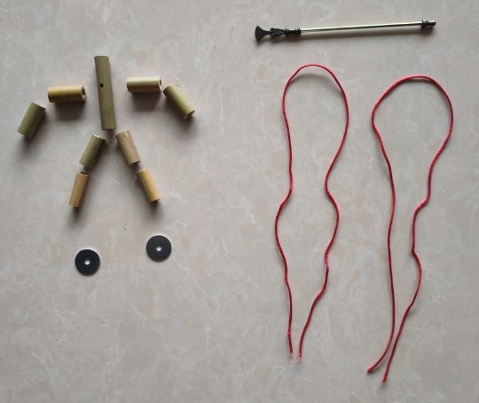 Bamboo Man Double Battle Toy with Weapon Materials Little Bamboo Man 6th Grader Textbook Same Bamboo Man