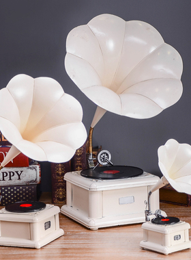 老式片机铁艺酒吧复古风黑胶模型