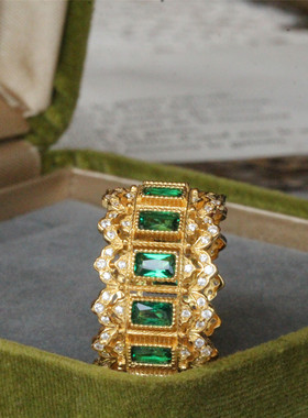 大码妹妹及男款宫廷戒指纯银复古