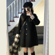 French high-end contrast lapel woolen jacket