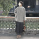 Sweet age-reducing bow grey tweed coat