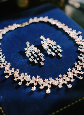 法式小众满天星新娘锆石项链