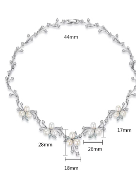 轻奢天然淡水珍珠新娘锁骨链