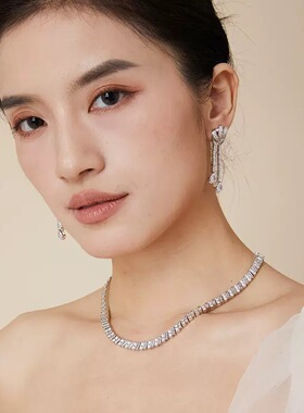 魔猫进口方形项链女小众设计高级感轻奢锁骨链新款爆款颈链配饰