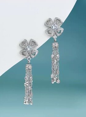 重工奢华大气2025新款四叶草花项链女士时尚夸张气质高级感项圈女