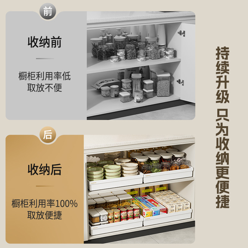 橱柜拉篮厨房抽拉式置物架储物下水槽可伸缩收纳箱托盘收纳盒神器,淘宝优惠券,粉丝福利购,淘宝优惠卷