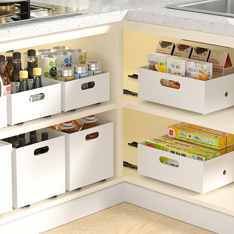 Drawer pull-out cabinet storage rack without installation