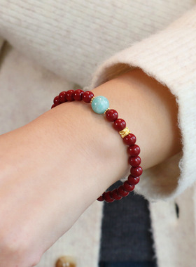 轻奢新中式朱砂串珠手链