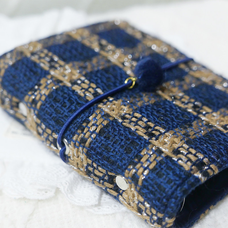 躲在耳里|限量毛呢活页|宝蓝格纹大气高级精致氛围重工手帐本m5a7,淘宝优惠券,粉丝福利购,淘宝优惠卷