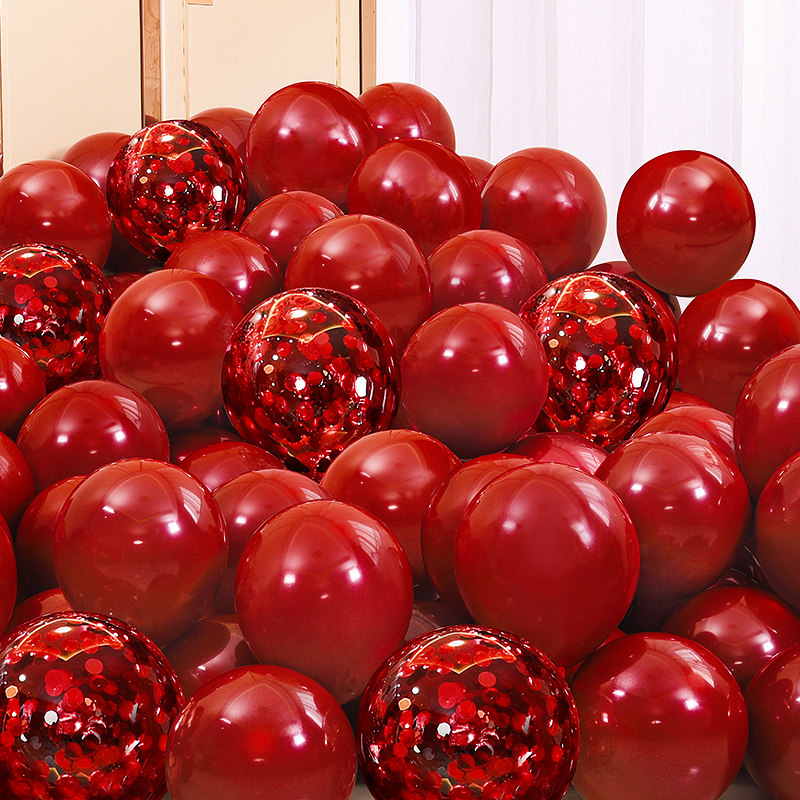 结婚气球红色女方婚房卧室客厅背景装饰订婚场景布置套装婚庆用品,淘宝优惠券,粉丝福利购,淘宝优惠卷