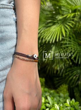 经典玳瑁色极细手链MDIJILL复古