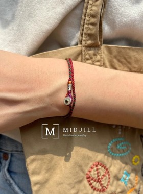 复古暖色混彩编织手绳