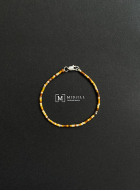 中性日本工艺玻璃珠大地色系手链