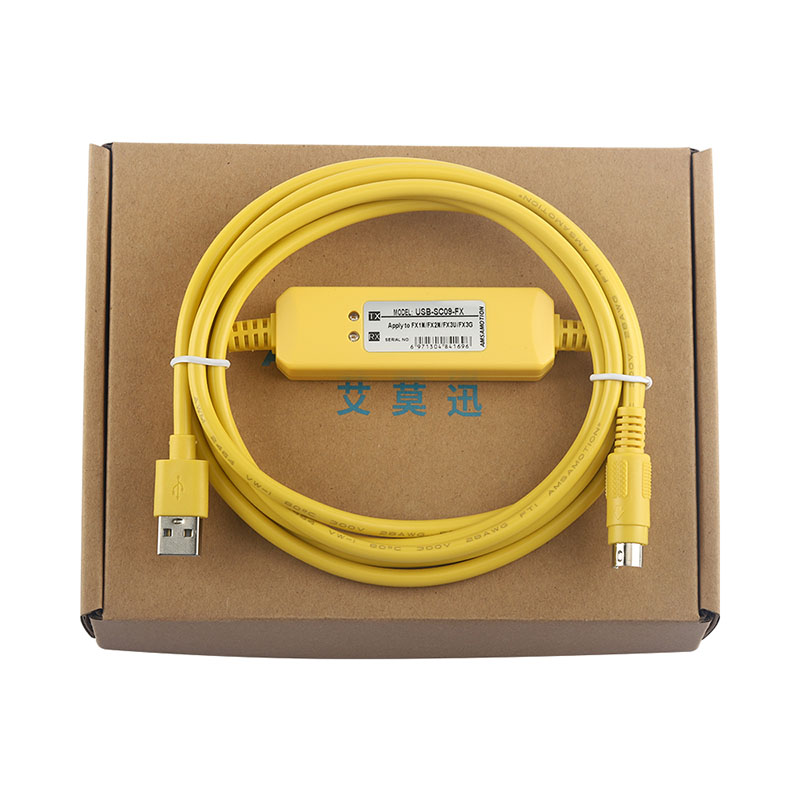 适用于 三菱PLC数据线FX3U下载通讯FX1N/1S/编程电缆 USB-SC09-FX - 图3