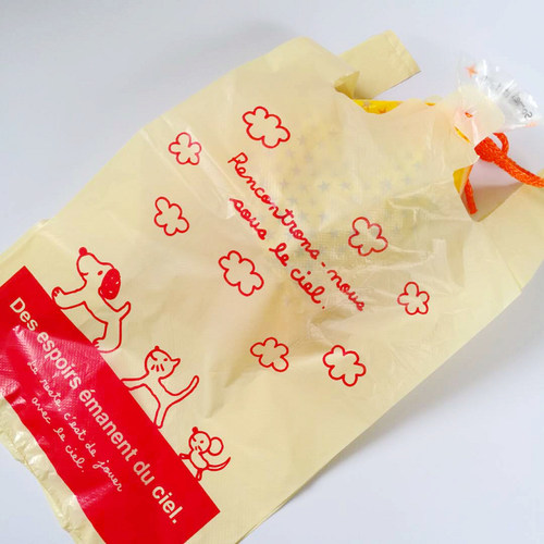 经典小狗塑料袋马夹袋手提背心袋可爱打包食品袋批发定做100枚装 - 图0
