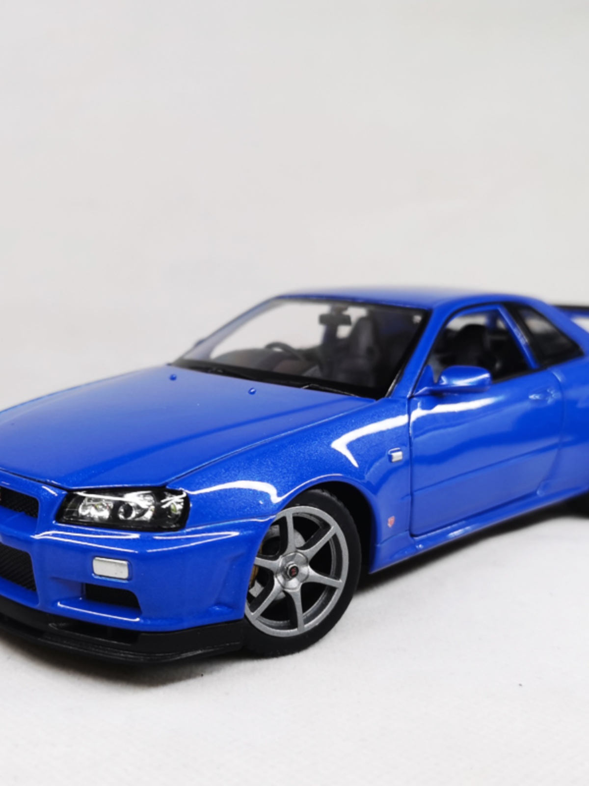 正品1/24 GT-R r34 JDM S15 合金汽车模型送男友圣诞节礼物 - 图0